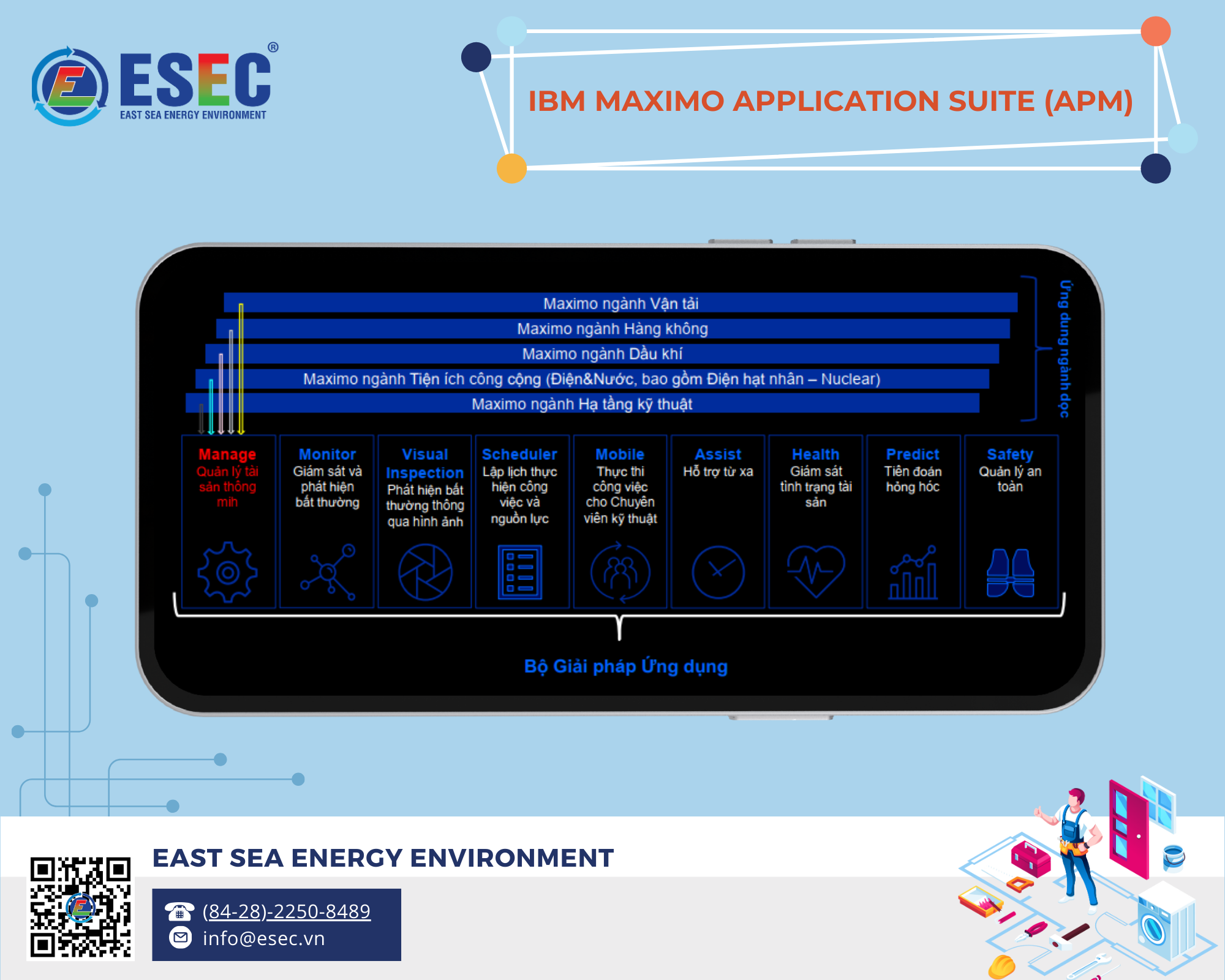 ESEC – A strategic partner of IBM provides Maximo Application Suite (APM) asset management & maintenance solution (APM)